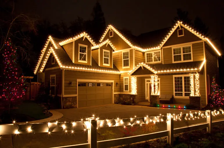 Christmas lights installation